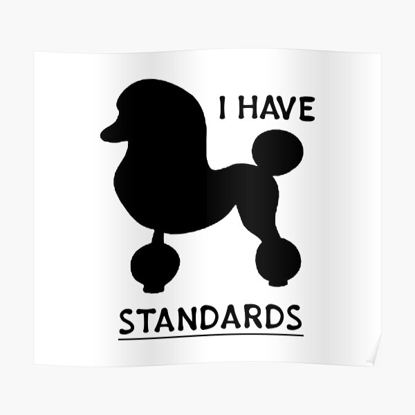 I Have Standards Standard Poodle Dog Lover Poster