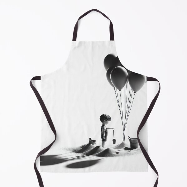 Item preview, waiting popup, little boy with balloon designed and sold by Care-and-Share.