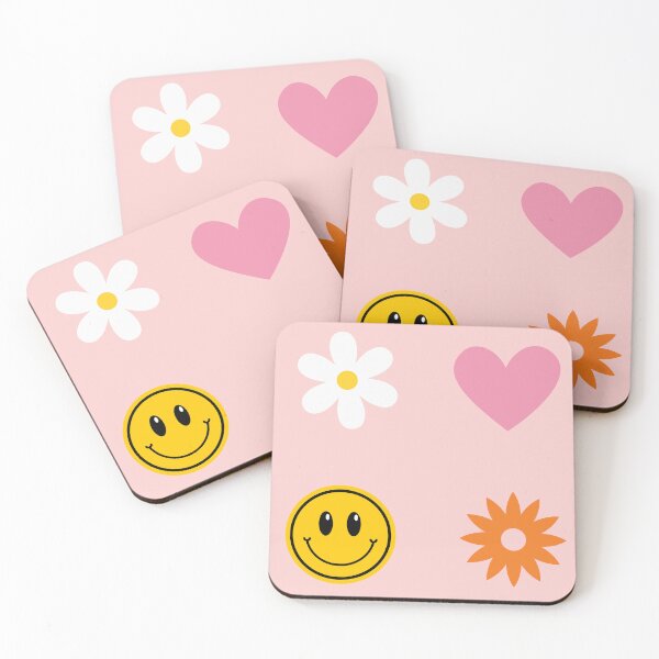 Item preview, Lovely Picture With Daisy Flower Heart Smiling Emoji Orange Flower designed and sold by M R Design.