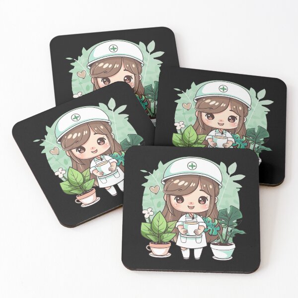 Item preview, Aesthetic nurse with coffee and plants designed and sold by DreamVibeShirt.