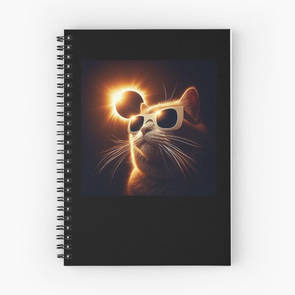 Item preview, Gato gracioso Eclipse solar total 2024 designed and sold by Artistoos.