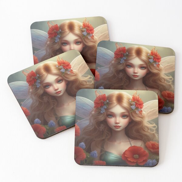 Item preview, Enchanting Petite Fairy with Red Flowers designed and sold by T-shirtMill.