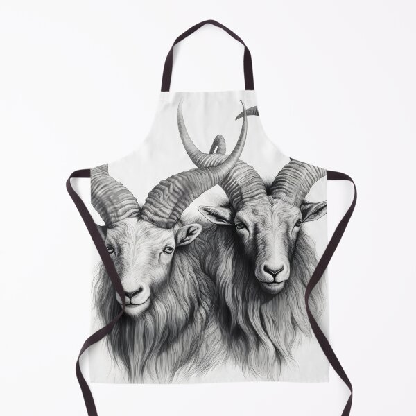 Item preview, Black and White Mountain Goat pencil drawing designed and sold by Pencil-Art.