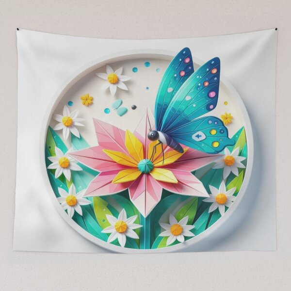 Item preview, Butterfly netting on a flower designed and sold by Theudric.