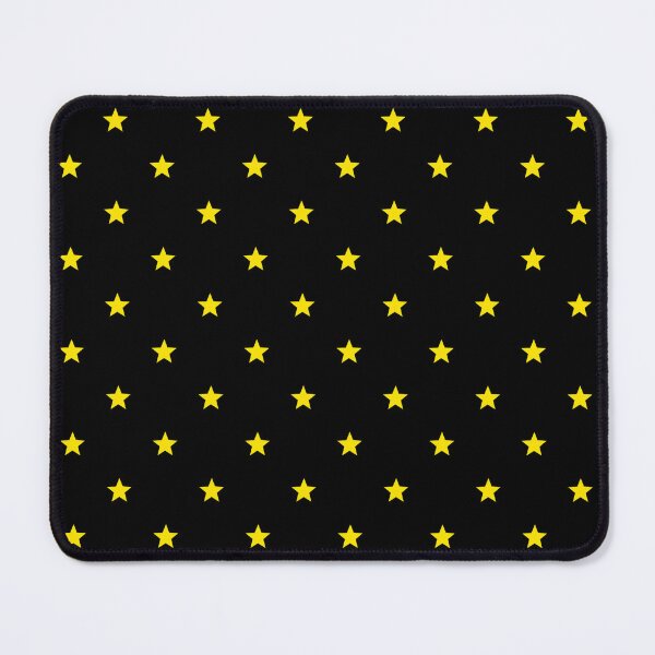 Item preview, Black Bright Yellow Night Stars Galaxy Pop Art Minimalism Luminous Festive Pattern designed and sold by PenguinForests.