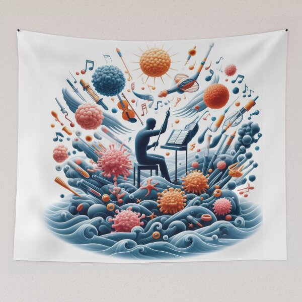 Item preview, Visual Pinnacle: Cells Rise Together in Harmony Against Cancer designed and sold by Care-and-Share.