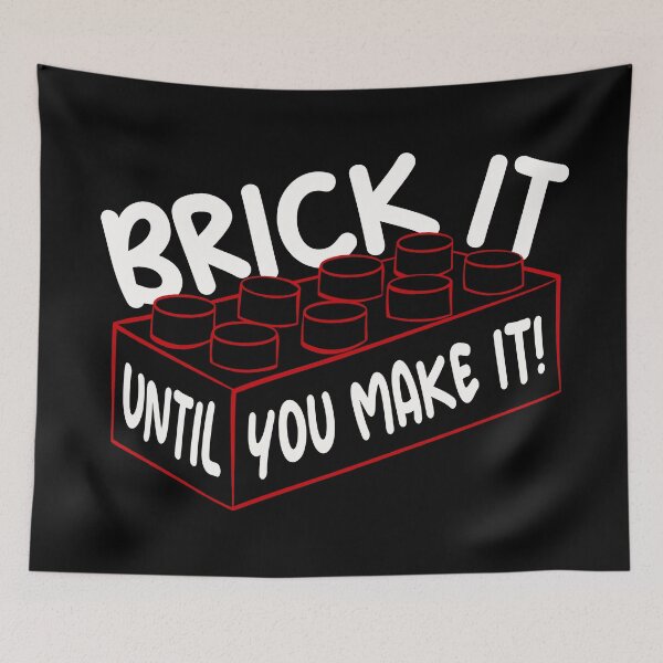 Item preview, Brick it until you make it! (white & red) designed and sold by DidiSunshine.