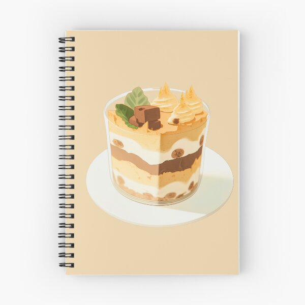 Item preview, Tiramisu or Cake in Glass on Plate designed and sold by NomNomSticker.
