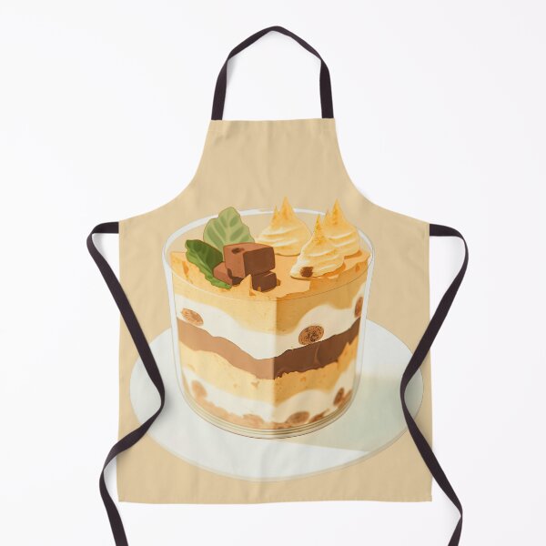 Item preview, Tiramisu or Cake in Glass on Plate designed and sold by NomNomSticker.