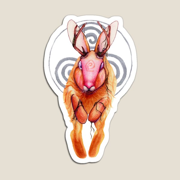 Item preview, Celtic Jackalope Watercolour designed and sold by MothsofVesper.