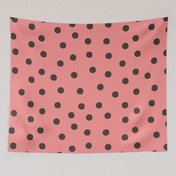 Item preview, Black Polka Dots Pattern on Pink designed and sold by PatternInArt.