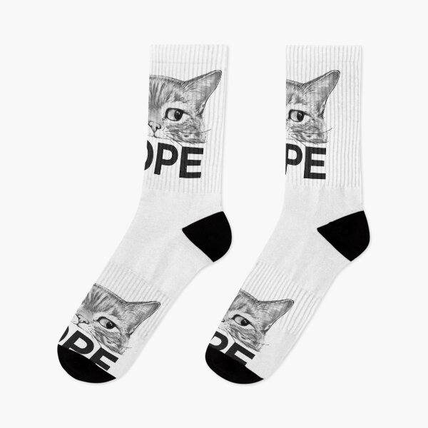 Item preview, Nope Cat on White designed and sold by lauragraves.
