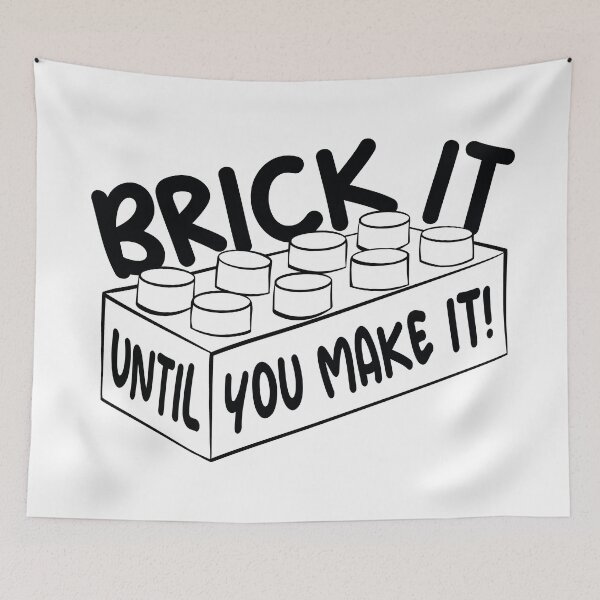 Item preview, Brick it until you make it! (black) designed and sold by DidiSunshine.