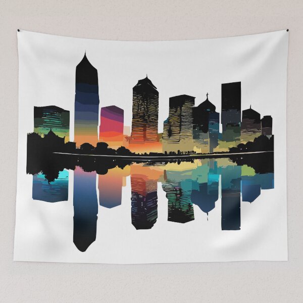 Item preview, metropolis reflected in the water designed and sold by Firas Aljazzar.