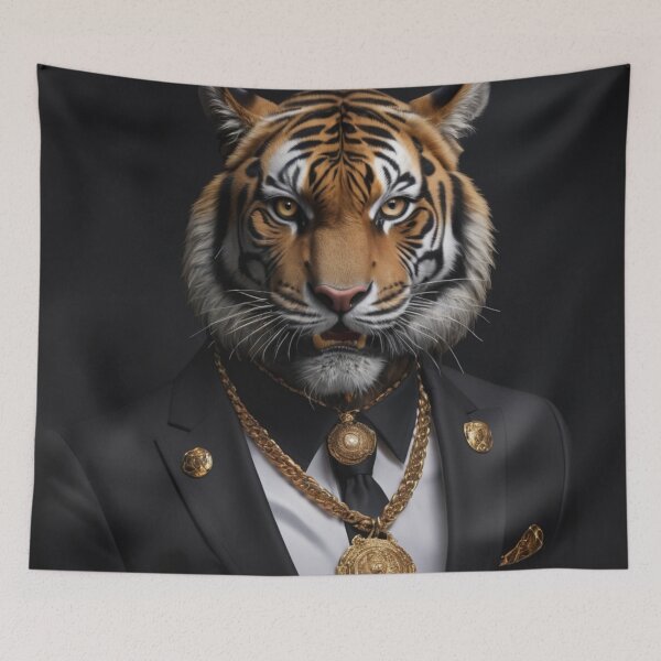 Item preview, Gold Tiger Portrait designed and sold by Lazoni.