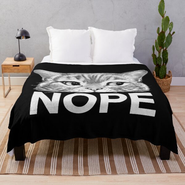 Item preview, Nope Cat on Black designed and sold by lauragraves.