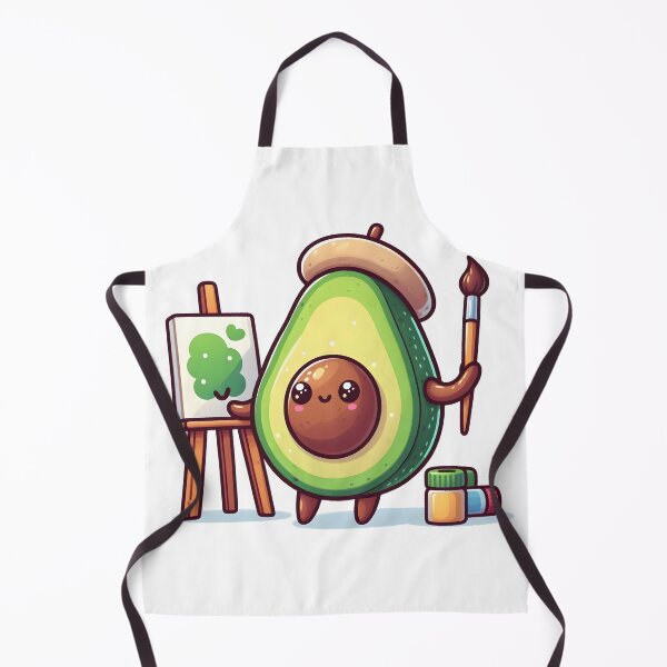 Item preview, Kawaii Avocado With An Artist'S Beret designed and sold by CanvasCutie.