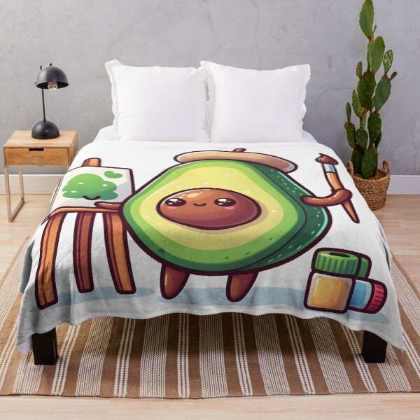 Item preview, Kawaii Avocado With An Artist'S Beret designed and sold by CanvasCutie.