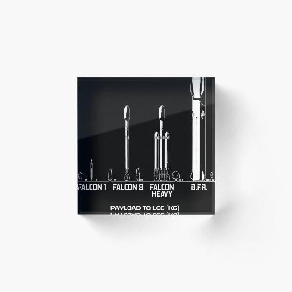 Big F***ing Rocket (BFR) - SpaceX - Elon Musk Acrylic Block