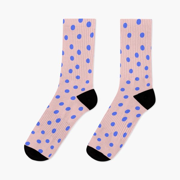 Item preview, Blue Polka Dots Pattern on Pink designed and sold by PatternInArt.