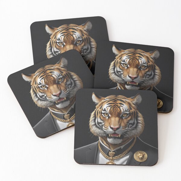 Item preview, Gold Tiger Portrait designed and sold by Lazoni.