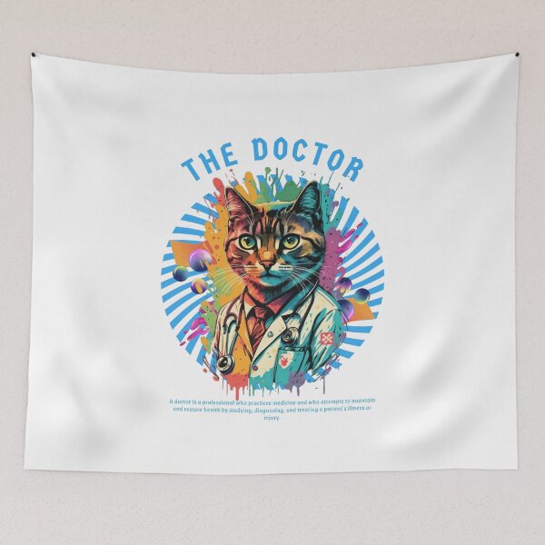 Item preview, doctor cat designed and sold by PatronesKawai.