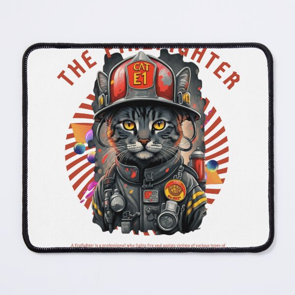 Item preview, firefighter cat designed and sold by PatronesKawai.