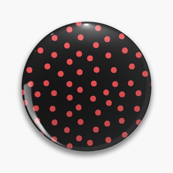 Item preview, Red Polka Dots Pattern on Black designed and sold by PatternInArt.