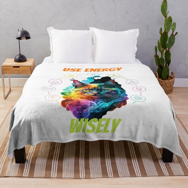 Item preview, "Use your energy wisely" cat yoga designed and sold by PatronesKawai.