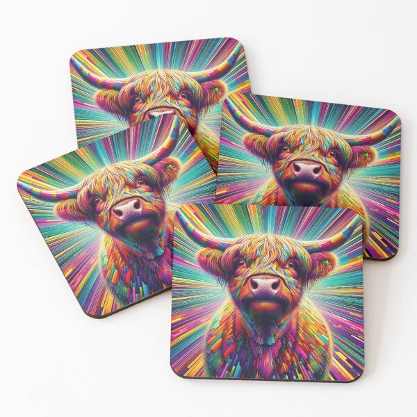 Item preview, Rainbow Highland Cow designed and sold by scottanderson2.
