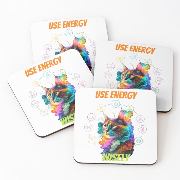Item preview, "Use your energy wisely" cat yoga III designed and sold by PatronesKawai.