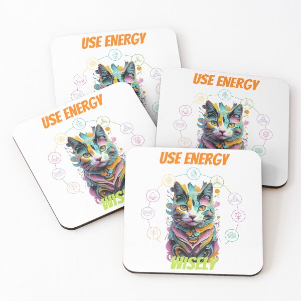 Item preview, "Use your energy wisely" cat yoga IV designed and sold by PatronesKawai.