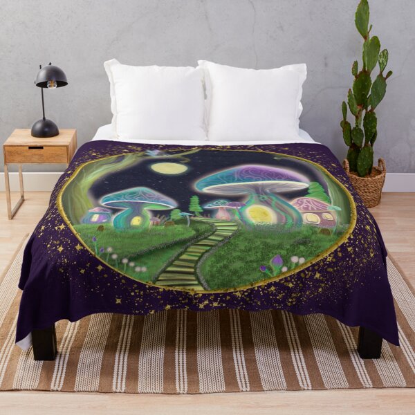 Item preview, Moonlit Fairy Village designed and sold by AdriaCaps Art & Design.