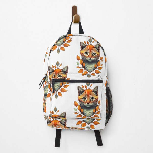 Item preview, Cat with Autumn Leaves designed and sold by CosmicFreedom9.