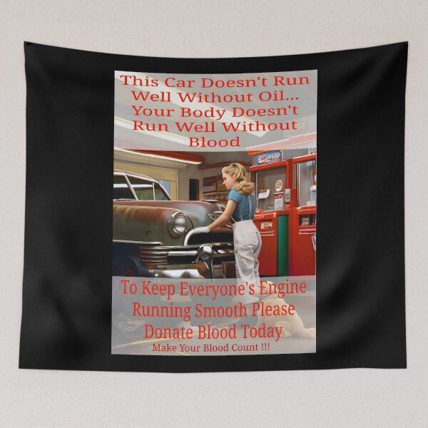 Item preview, Blood And Oil: Donate Blood And Plasma Today designed and sold by Hall-O-Gram.