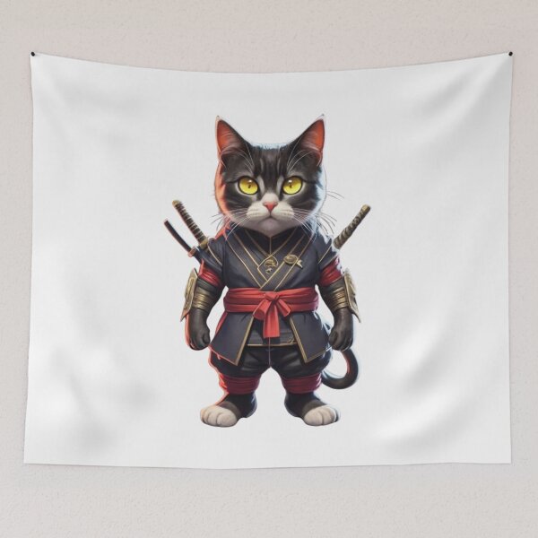Item preview, ninja cat designed and sold by PatronesKawai.