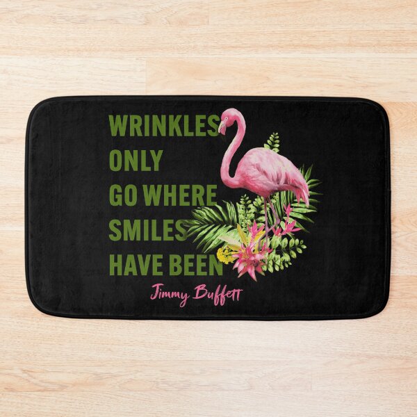 Item preview, Wrinkles Only Go Where Smiles Have Been Cool Flamingo Green Font designed and sold by YerrouDesing.