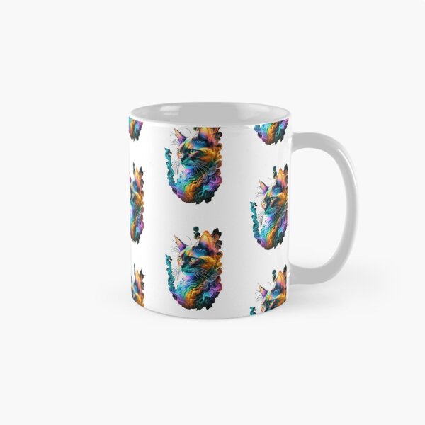 Item preview, vibrant cat designed and sold by PatronesKawai.