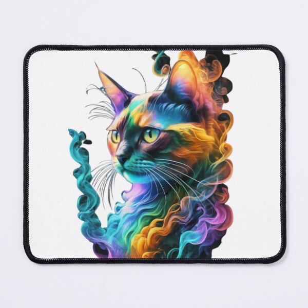 Item preview, vibrant cat designed and sold by PatronesKawai.