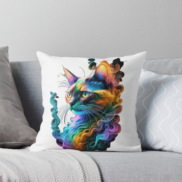 Item preview, vibrant cat designed and sold by PatronesKawai.