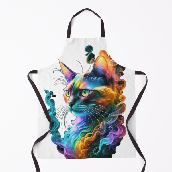Item preview, vibrant cat designed and sold by PatronesKawai.