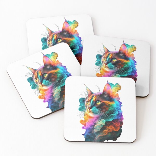 Item preview, vibrant cat III designed and sold by PatronesKawai.