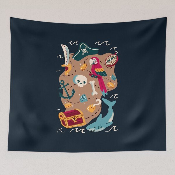 Item preview, Illustrated treasure island map - cool  designed and sold by Patrick Gervacio.