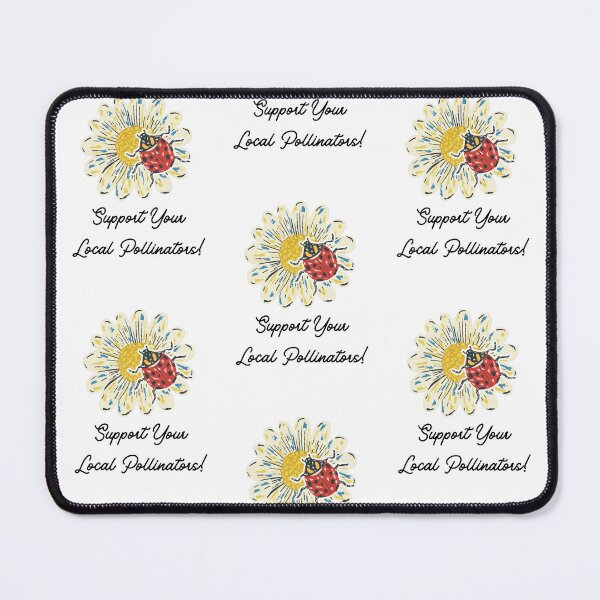 Item preview, Support Your Local Pollinators Ladybug and Flower Design designed and sold by CarefulCreation.