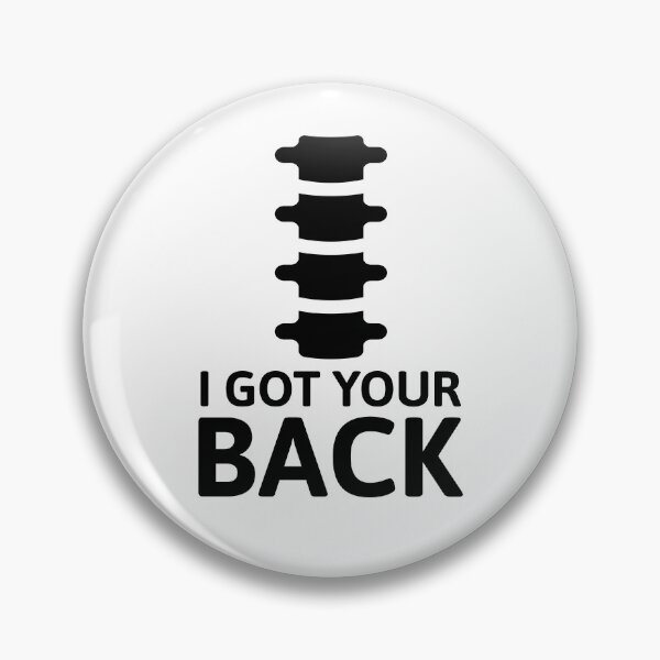 Item preview, I Got Your Back! Cute Chiropractor Anatomy Pun Black designed and sold by PMCreative.