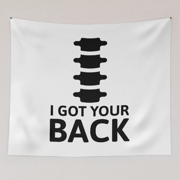 Item preview, I Got Your Back! Cute Chiropractor Anatomy Pun Black designed and sold by PMCreative.