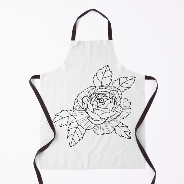 Item preview, Linear drawing of a flower with leaves. Rose designed and sold by OlyaMolli.