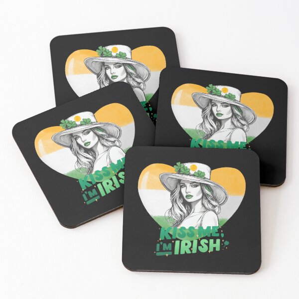 Item preview, Kiss Me I'm Irish - St. Patrick's Day, Irish Woman designed and sold by BababuuuPrint.