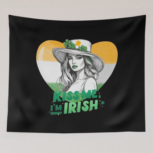 Item preview, Kiss Me I'm Irish - St. Patrick's Day, Irish Woman designed and sold by BababuuuPrint.