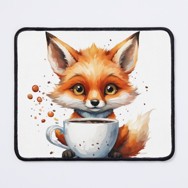 Item preview, Fox with a cup of coffee designed and sold by Jelena Slijepcevic.